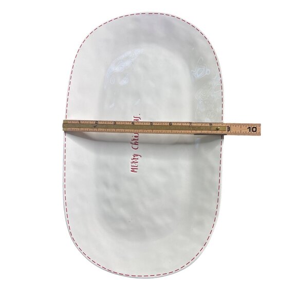 Rae Dunn Artisan Collection by Magenta "Merry Christmas" Oval Serving Platter 14 - Picture 4 of 4